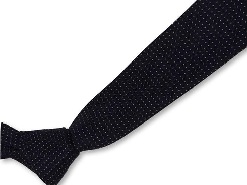 royal navy blue with pin spot design cotton tie